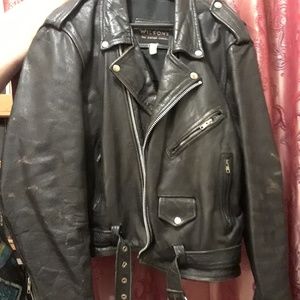 Men's Large Wilson vintage leather biker jacket